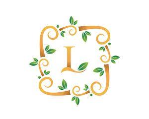 Gold Branch Logo - Elegant Floral J Letter With Gold Branch Logo - Buy this stock ...