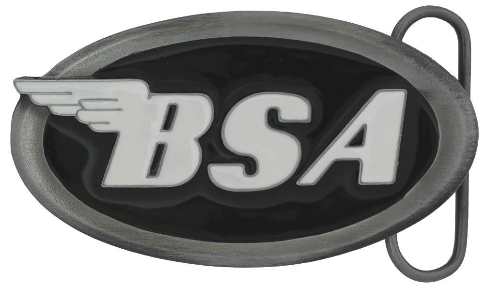 Black Oval Circle Logo - BSA Oval Logo black Belt Buckle with display stand. Code MA2