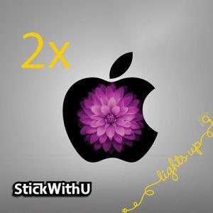 Purple Apple Logo - 2x MacBook Decal Apple Logo Sticker Air Pro Retina Vinyl Purple ...