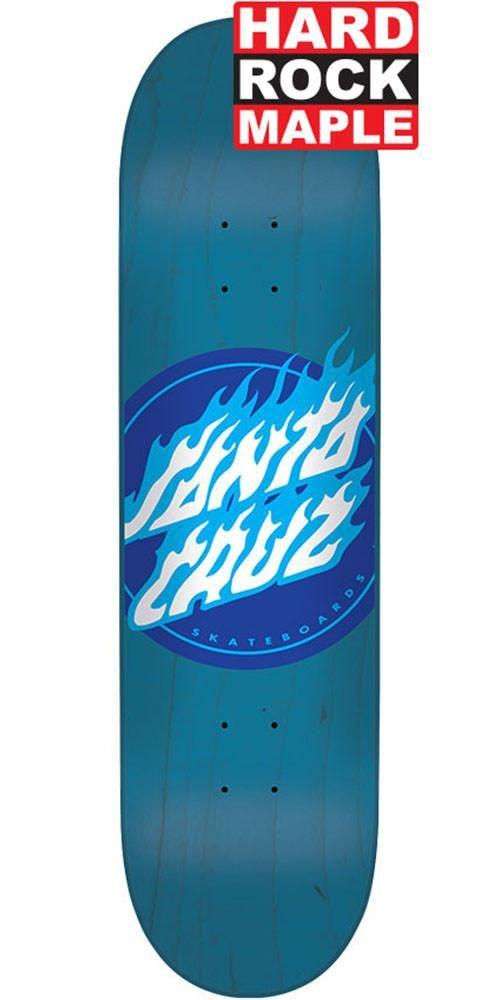 Santa Cruz Blue Logo - Santa Cruz Blue Flame Dot Skateboard Deck.0in x 31.6in