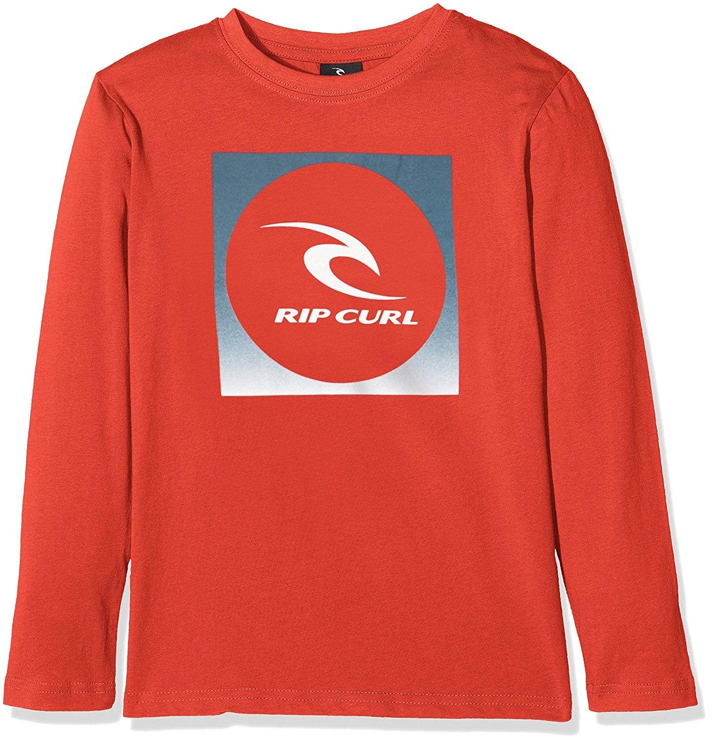 Red Curl Logo - Long Sleeve T-shirt Rip Curl Square Logo Ls Tee Red NiosKids | 44BOARD