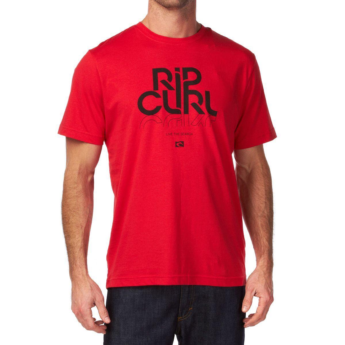 Red Curl Logo - Rip Curl Logo T-Shirt - Red | Free Delivery options on All Orders