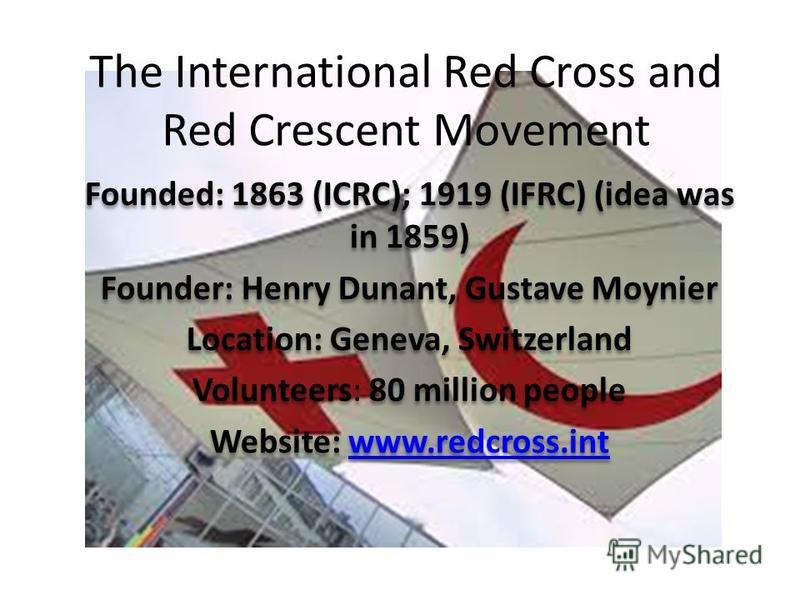 1863 International Red Cross Logo - Презентация на тему: The International Red Cross and Red Crescent