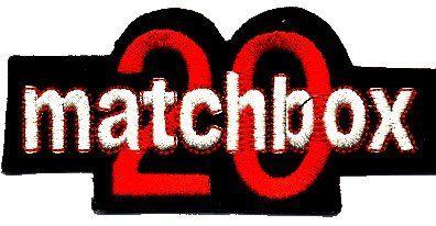 Matchbox Logo - Matchbox 20 - Red & White Logo on Black Background - Embroidered Iron On or  Sew On Patch