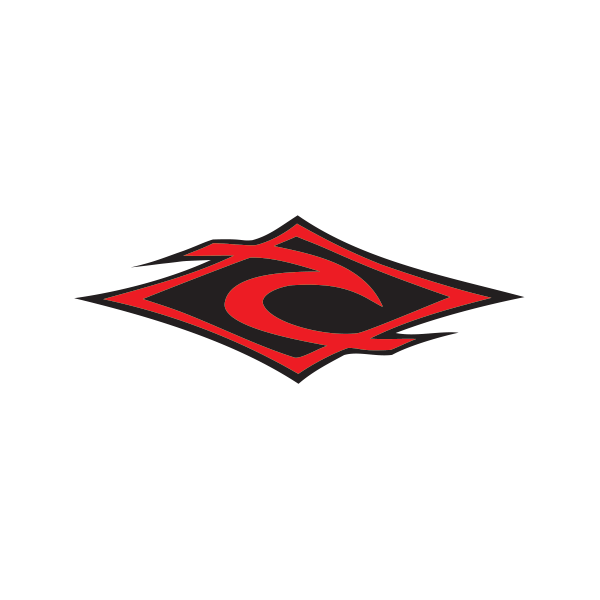 Red Curl Logo - Printed vinyl Rip Curl Logo | Stickers Factory