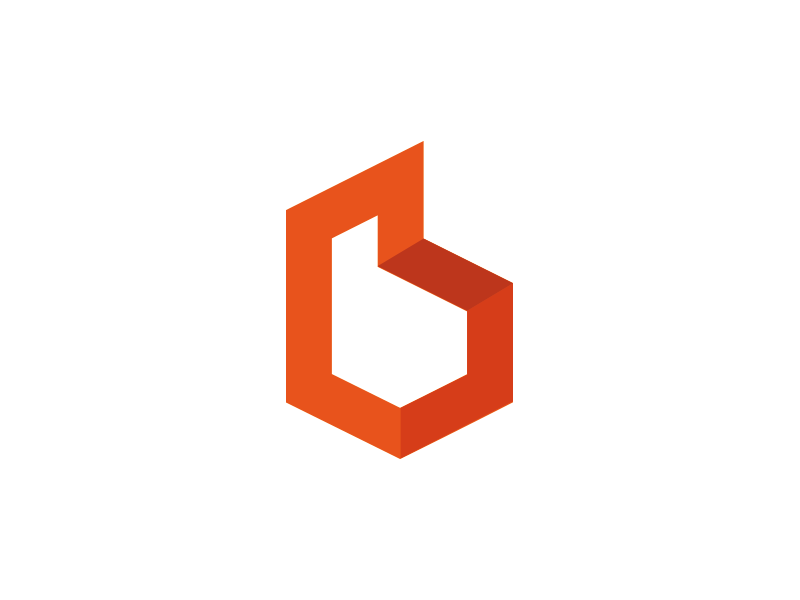 Box with Orange B Logo - b & cube Logo WIP by Joel Sinnott | Dribbble | Dribbble