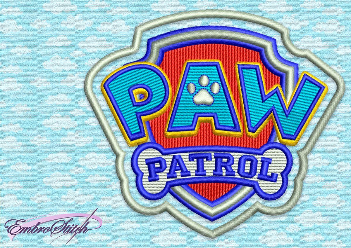 Embroidery Logo - Paw Patrol Logo Embroidery Design, 3 sizes