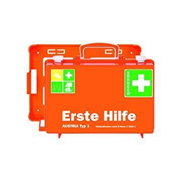 Box with Orange B Logo - Söhngen 0390138 First Aid Box CD B 310 x 210 x 130 mm, Orange
