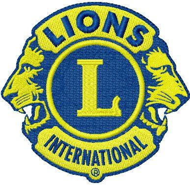 Embroidered Logo - Lions International logo machine embroidery design