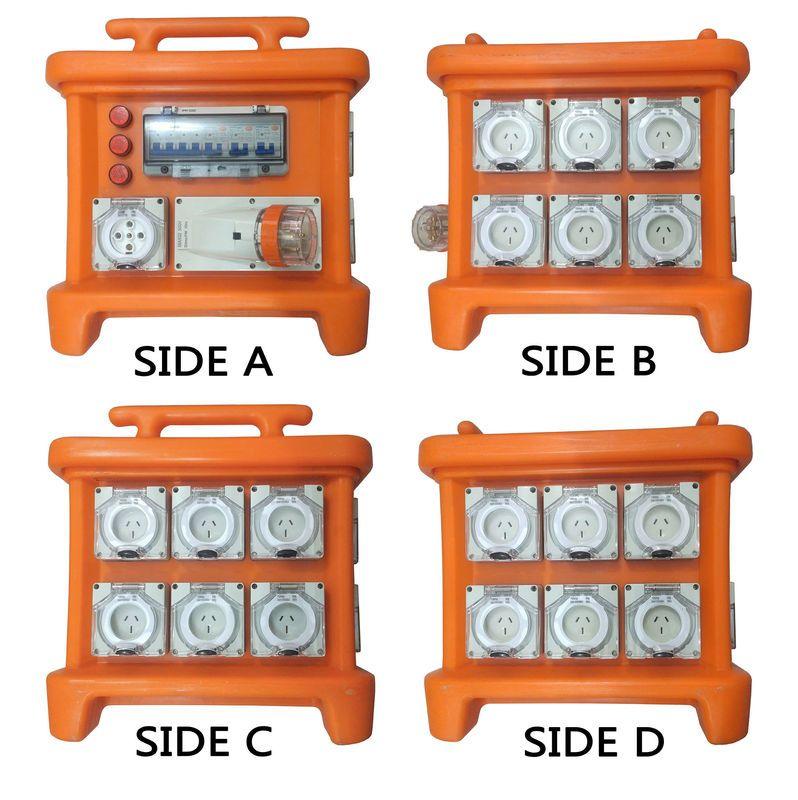 Box with Orange B Logo - MK1 Portable Power Distribution System Rubber Box Orange Outdoor ...