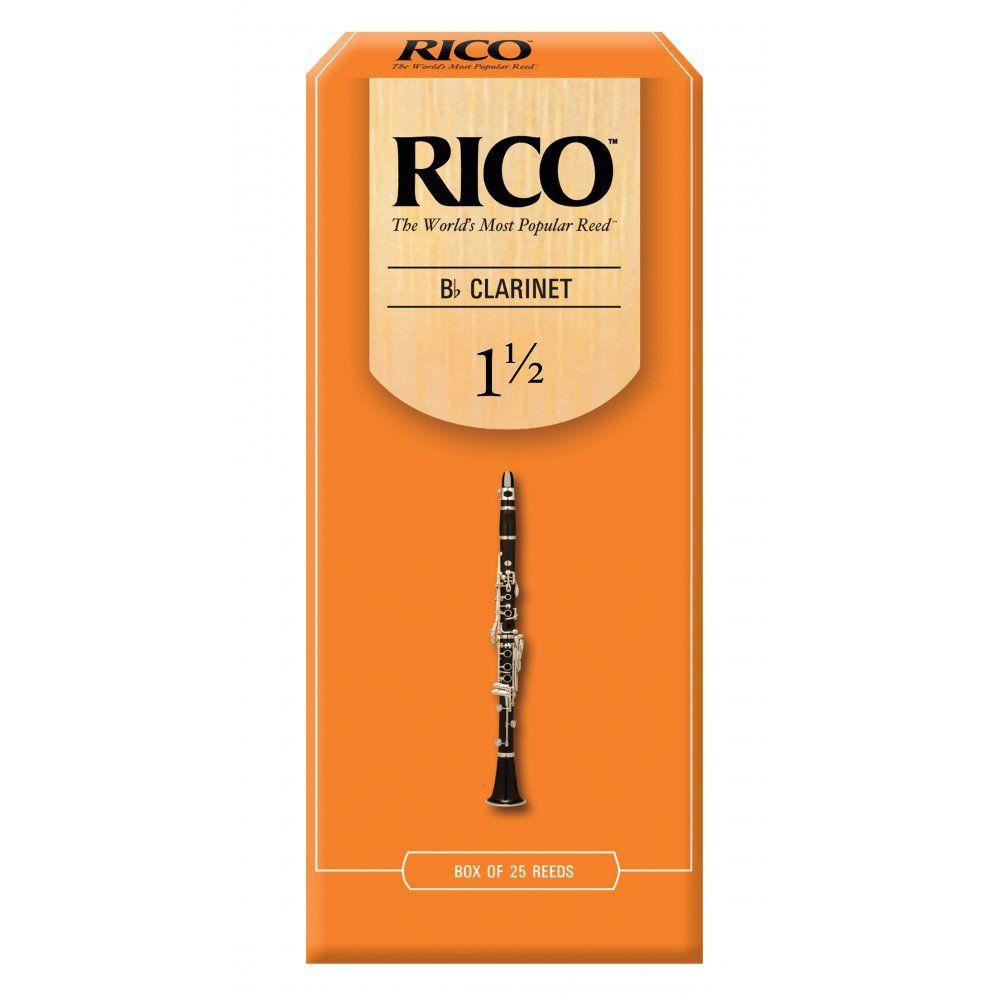 Box with Orange B Logo - Rico Orange Box Bb Clarinet Reeds, Strength 1.5, 25-pack