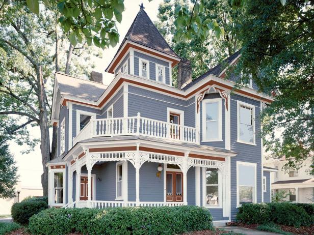 Red White Blue House Logo - Curb Appeal Tips for Victorian Homes | HGTV