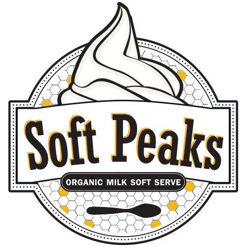 Ice Cream Restaurant Logo - Soft Peaks - Vancouver's First Organic Soft Serve Ice Cream