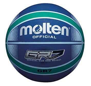 Green and Blue Basketball Logo - Molten Official Blue Green Rubber Basketball 7: Amazon.co.uk