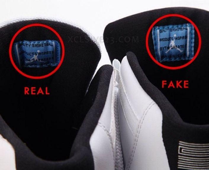 Jordan Legend Logo - Comparing Real & Fake Air Jordan 11 'Legend Blue'