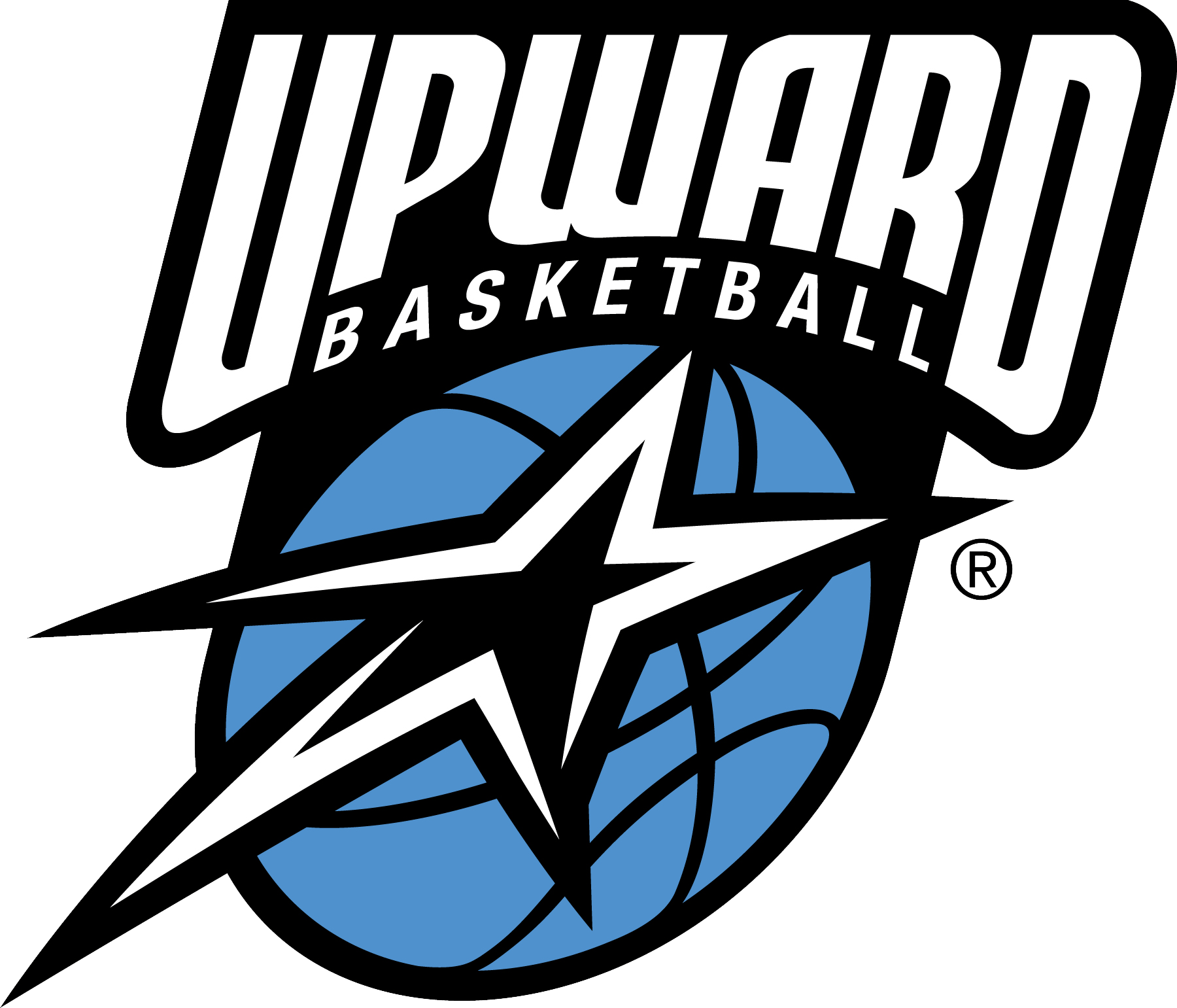 Green and Blue Basketball Logo - Upward