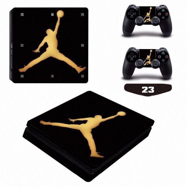 Jordan Legend Logo - US $5.9 |Basketball Legend Michael Jordan Gold Logo Vinyl Decal Ps4 Slim  Skin Sticker For Sony Playstation 4 Slim Console & 2 Controllers-in  Stickers ...