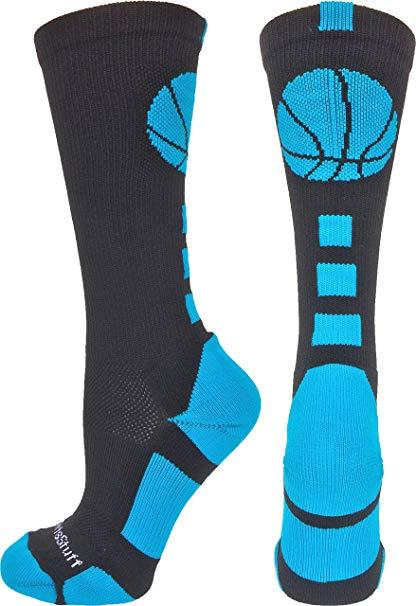 Green and Blue Basketball Logo - Amazon.com : MadSportsStuff Basketball Socks with Basketball Logo ...