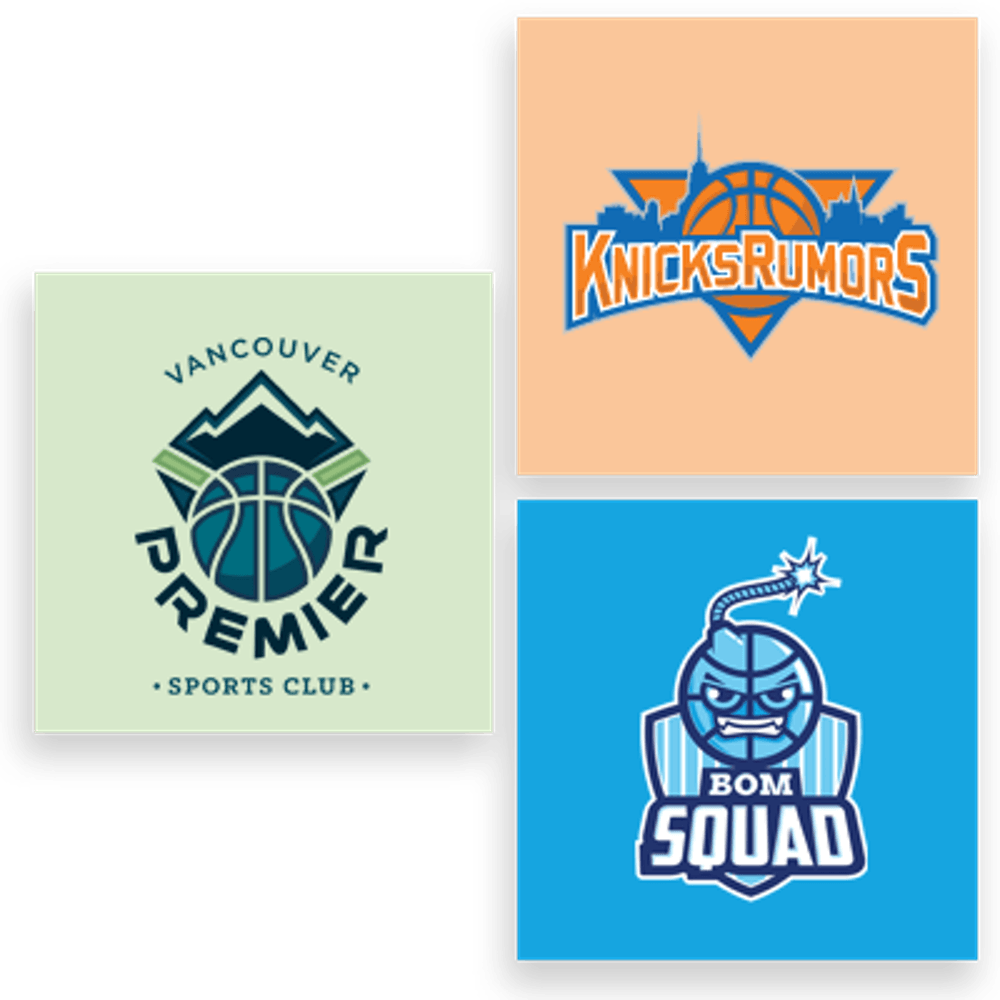Green and Blue Basketball Logo - Basketball Logo Design