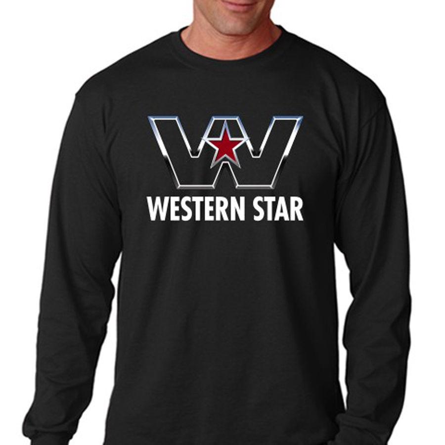 Western Star Trucks Logo - New Western Star Trucks Logo Men'S Long Sleeve Black T Shirt Size S