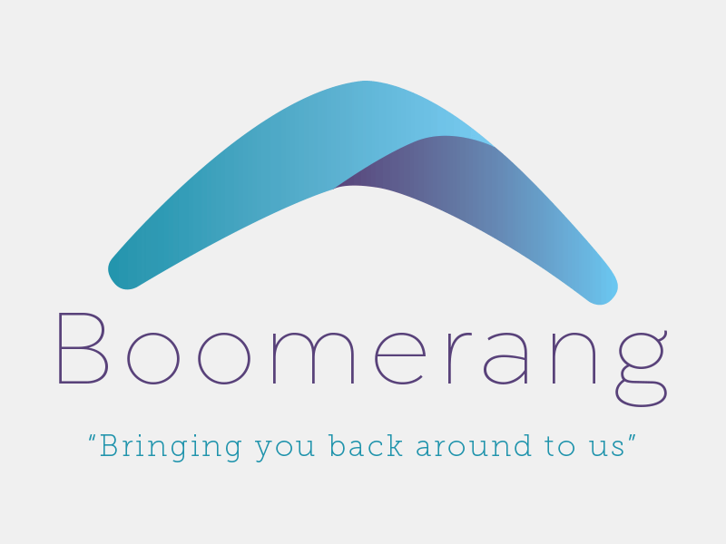 Boomerang Logo - Second Boomerang Logo Concept by Melanie Berberette | Dribbble ...
