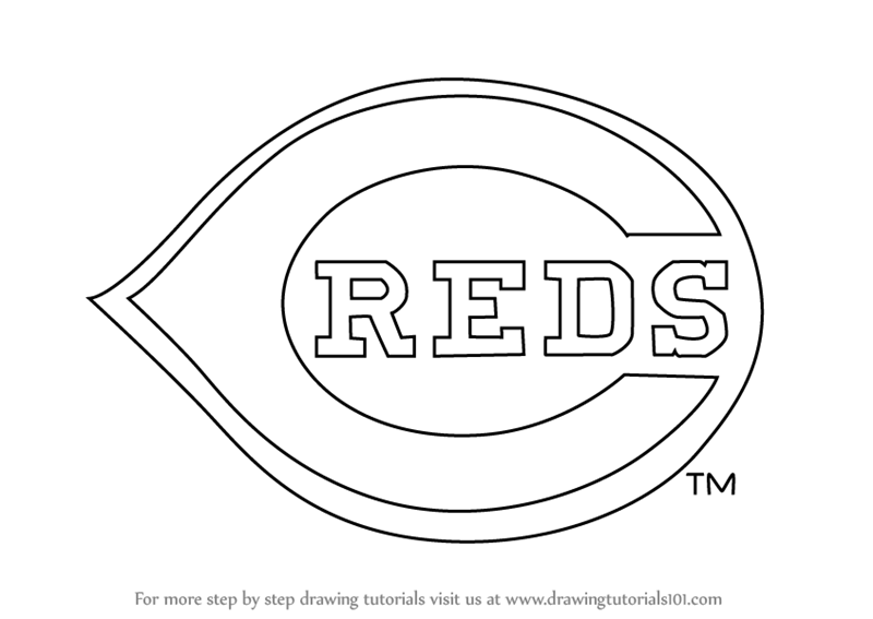 New Cincinnati Reds Logo - Learn How to Draw Cincinnati Reds Logo (MLB) Step by Step : Drawing ...