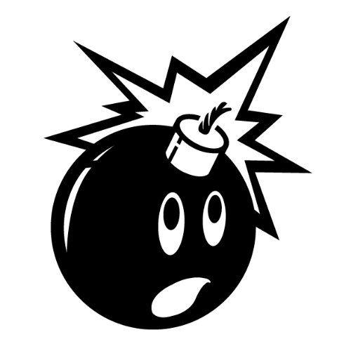 Black and White Hundreds Logo - Black Adam Bomb Sticker the Hundreds Vinyl Gloss 4 X 4: Amazon.co