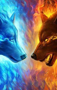 Red and Blue Cool Wolf Logo - Wicked cool wolf | Wolf and Werewolf | Wolf, Anime wolf, Fantasy wolf