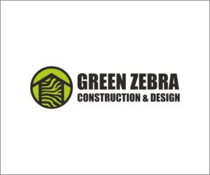 Zebra Construction Logo - Playful, Bold, Construction Company Logo Design for Green Zebra