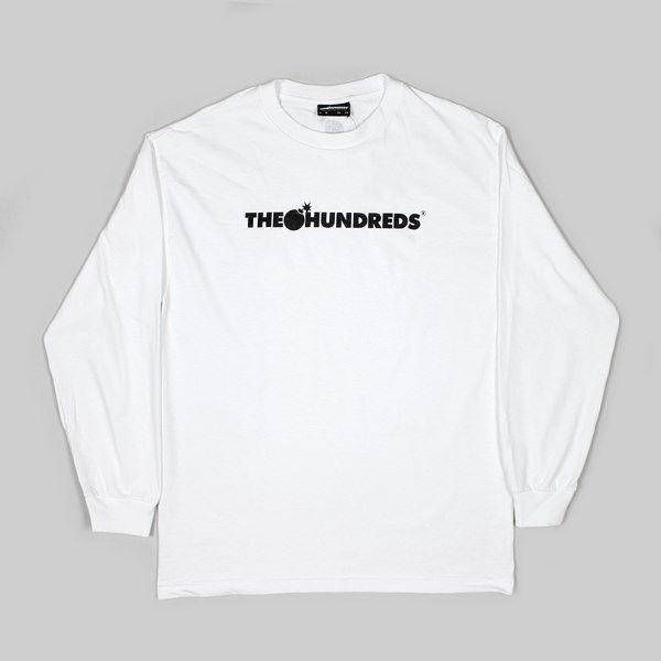 Black and White Hundreds Logo - THE HUNDREDS FOREVER BAR LOGO LS TEE WHITE | The Hundreds Tees