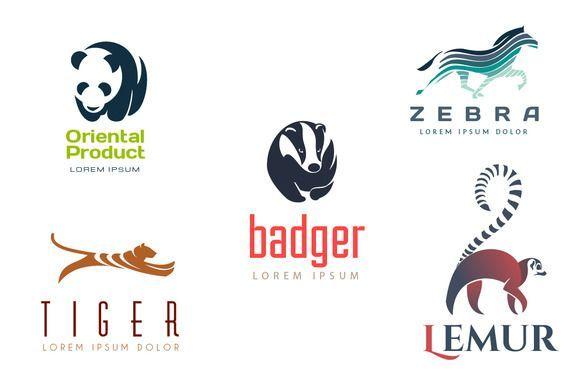 Zebra Construction Logo - Animal Logos #Set #logo #Template #animals #design #zebra #tiger ...