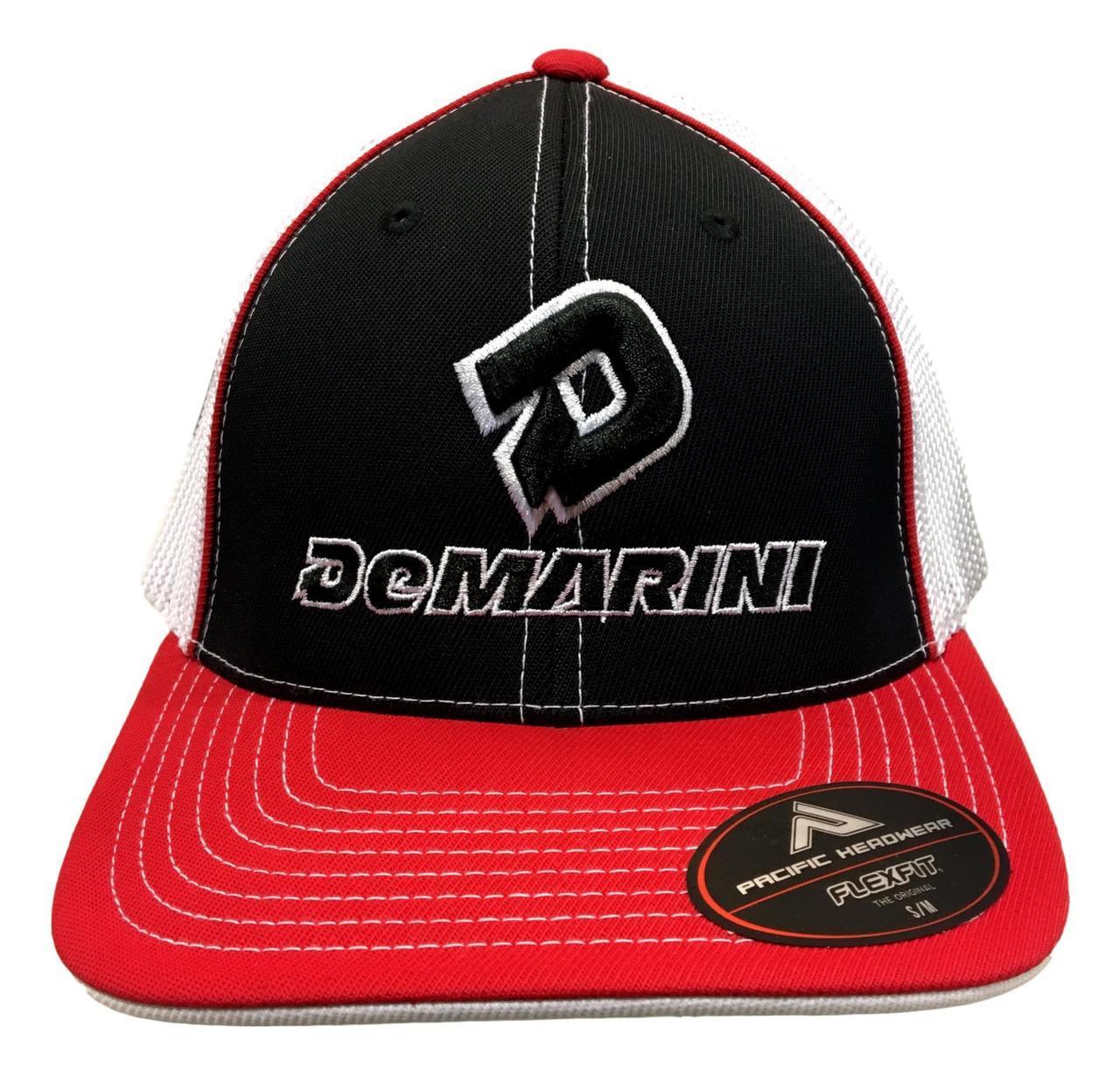 DeMarini Logo - DEMARINI LOGO HAT - DRDWHTBLK-BLKWHT - All American Athletics