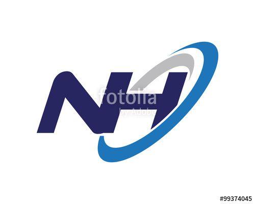 NH Logo - NH Letter Swoosh Blue Logo