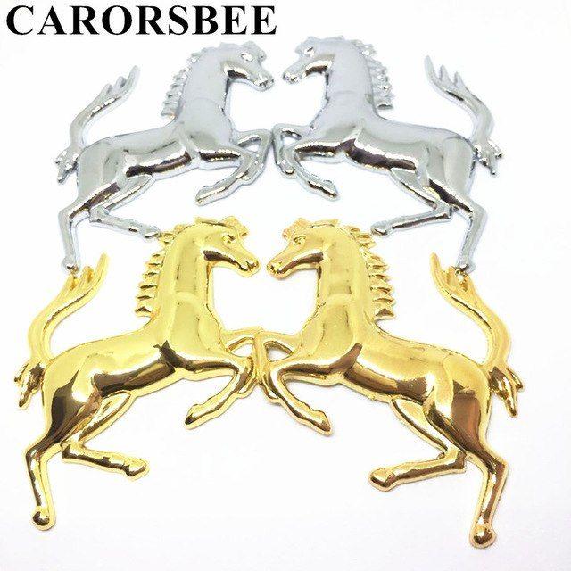 Motorcycle Horse Logo - CARORSBEE 3D Metal Horse Car Window Bumper Body Sticker Badge Emblem