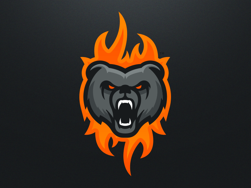 Bear Mascot Logo - Fiery Bear - Mascot Logo Design by Mason Dickson | Dribbble | Dribbble