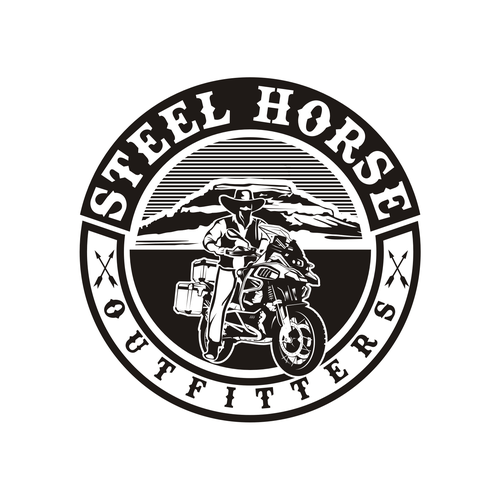 Motorcycle Horse Logo - Steel Horse Outfitters - Adventure Motorcycle Business Logo | design ...