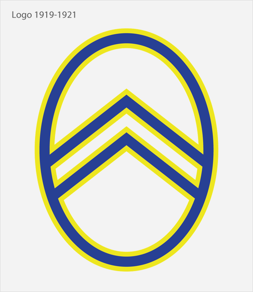 Blue with Yellow Oval Logo - Citroën Reveals Special Logo Design to Mark Centenary - Logo Designer