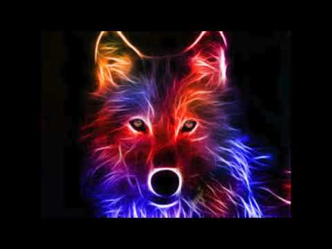 Red and Blue Cool Wolf Logo - Cool Song