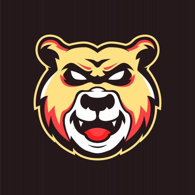 Bear Mascot Logo - Smile bear mascot logo Vector | Premium Download