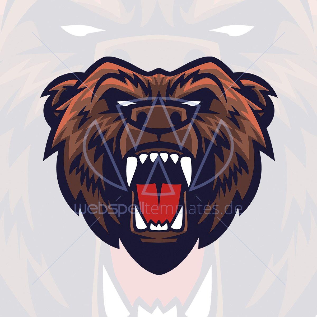 Bear Mascot Logo - Webspelltemplates.de – Webspell TemplatesVector Grizzly Bear Clan ...