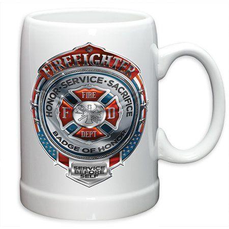 Beer Honor Logo - German Beer Stein – Firefighter Gifts for Men or Women –Fire Honor ...