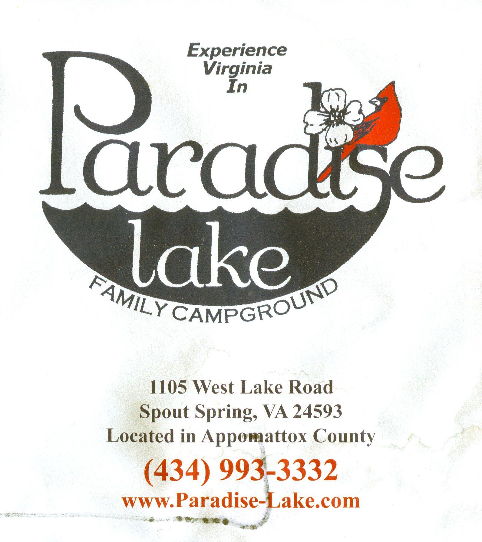 Paradise Lake Logo - Paradise Lake Family Campground