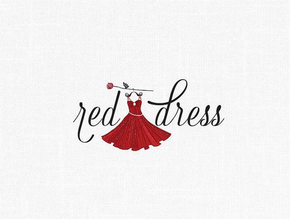 Red Dress Logo - Custom Fashion Dress Logo Design / Red dress. Kledingño de