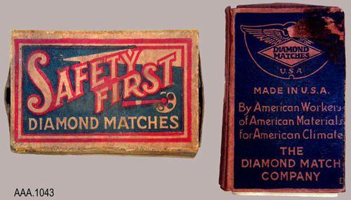 American Match Company Logo - Match Box - Cardboard | Corona Public Library Digital Repository