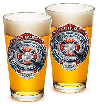 Beer Honor Logo - Amazon.com | Pint Glasses - Firefighter Gifts for Men or Women ...