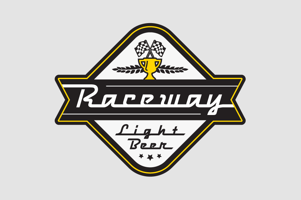 Beer Honor Logo - Raceway - A fitting font for a Daytona-inspired beer logo design