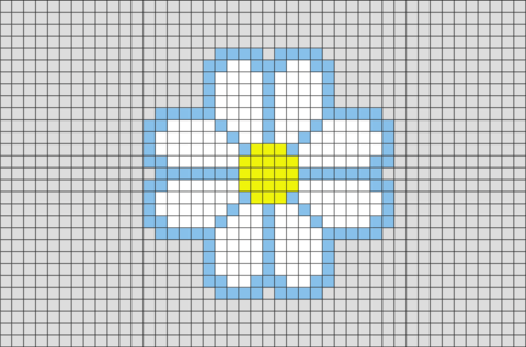 Pixel Daisy Logo - Daisy Pixel Art. Brik Pixel Art Designs. Pixel Art, Pixel art