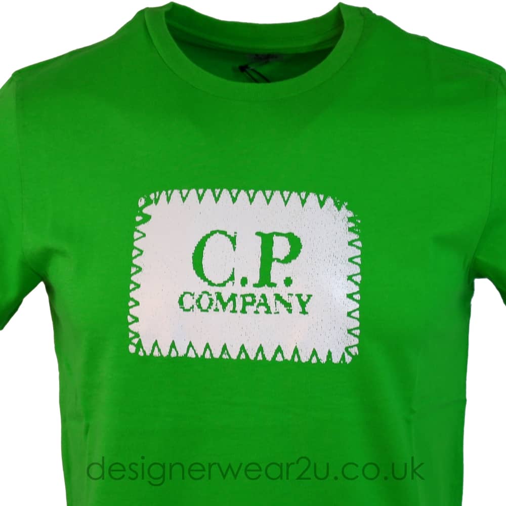 Green C Logo - C.P Company CP Company Green Patch Print Logo T Shirt Shirts