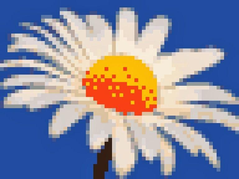 Pixel Daisy Logo - Cabbage Quilts: Playing with Pixels!