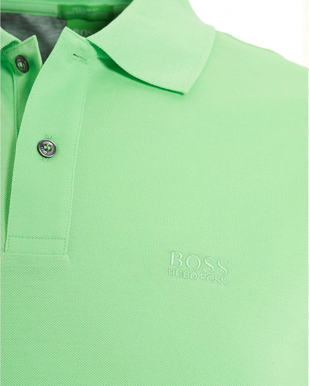Green C Logo - Hugo Boss Green Mens C Firenze Logo Regular Sunrise Green Polo Shirt